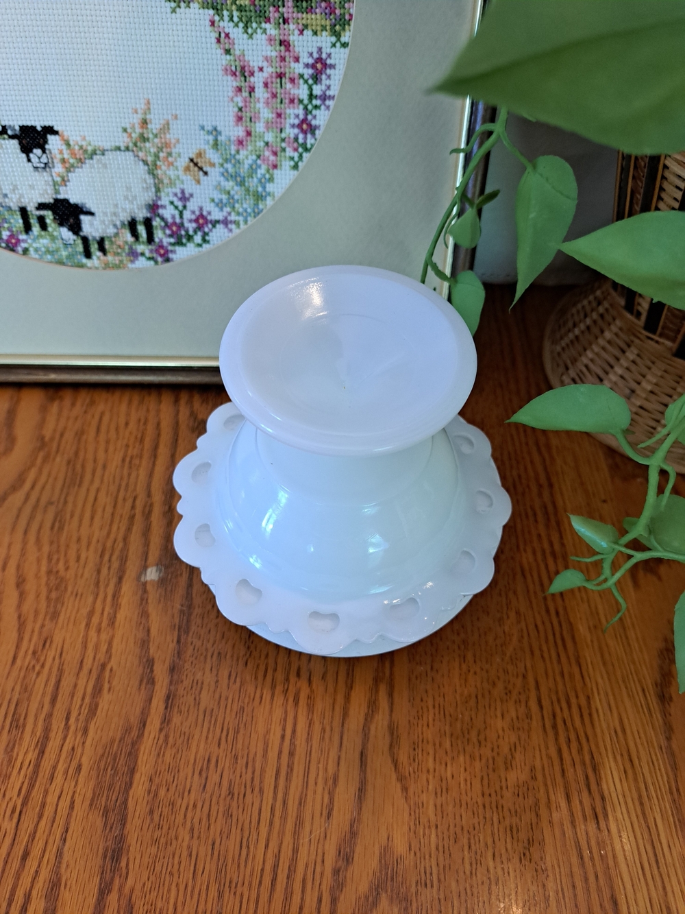 Anchor Hocking White Milk Glass Compote Dish - Picture 3 of 3